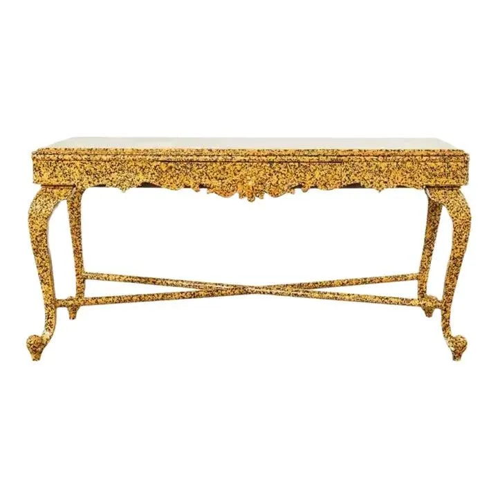 English Regency Style Spreckled Console by Artist Ira Yeager