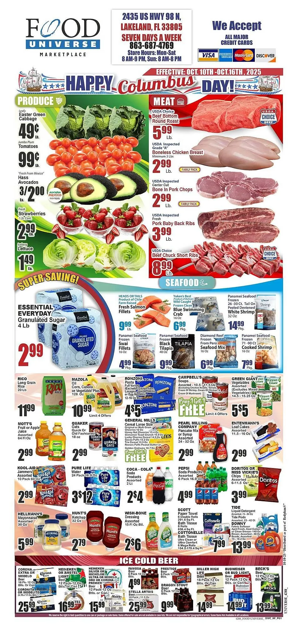 Weekly ad Food Universe circular from October 10 to October 16 2025 - Page 1