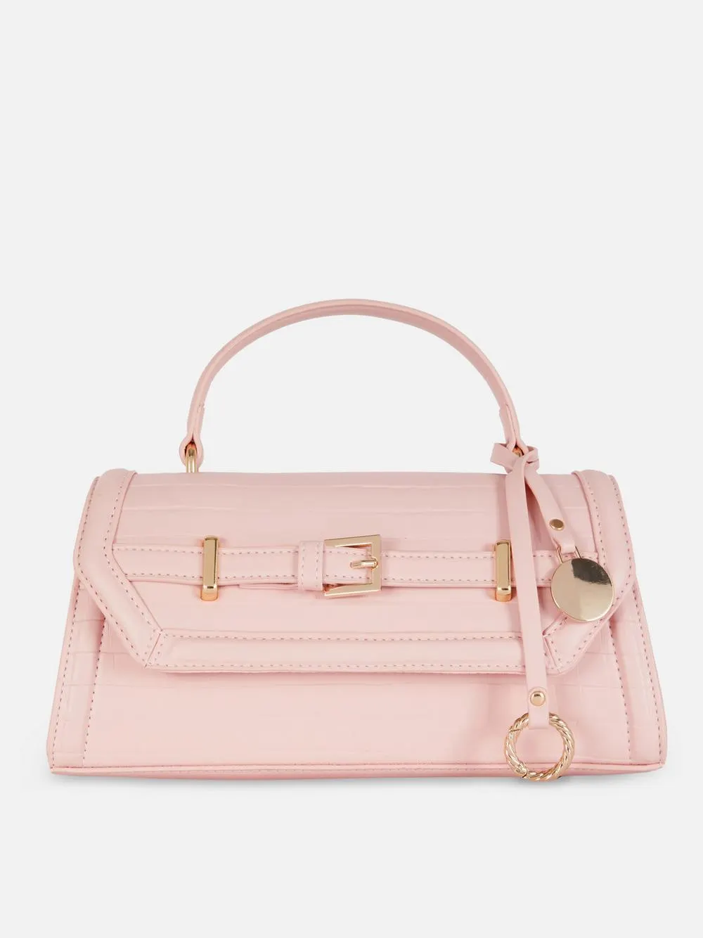 Mock Croc Belted Bag