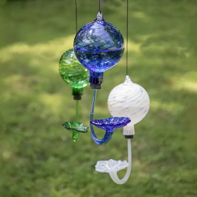 Birthstone Hand Blown Hummingbird Feeder