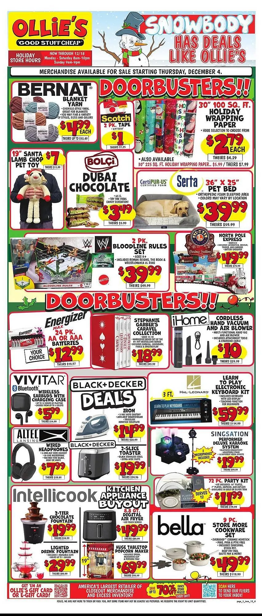 Weekly ad Ollie's weekly ad from December 4 to December 10 2025 - Page 1