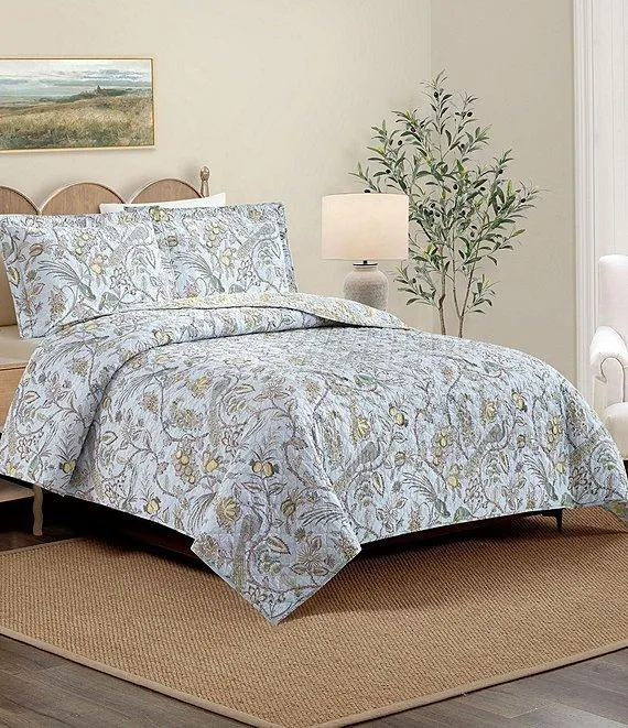 Sugar Mill Peacock Cotton Reversible Mini Quilt Set