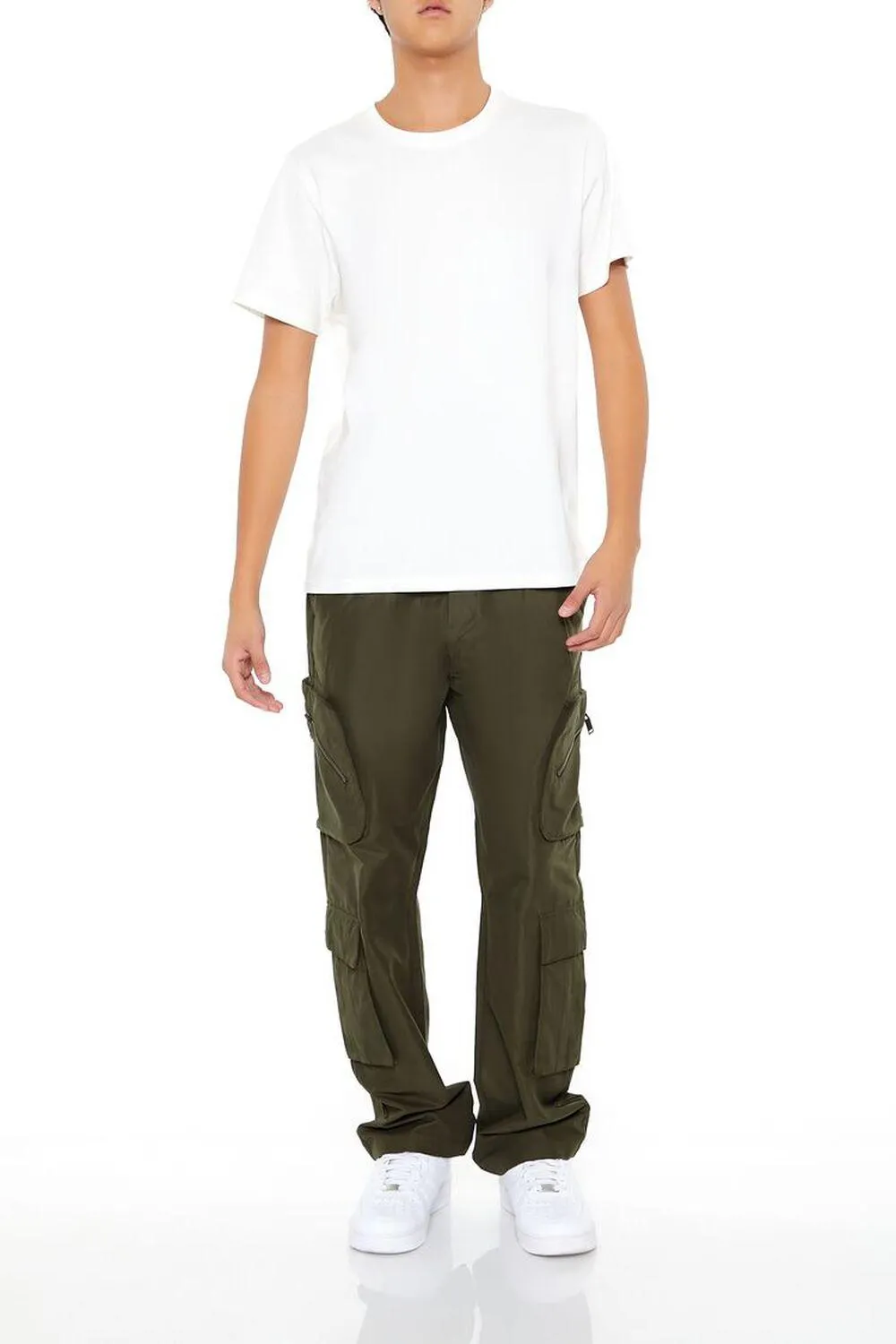 Slim-Fit Drawstring Cargo Pants