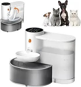Potaroma Smart Wireless Pet Water Fountain, No Filter, 3.5L Large Capacity, Rechargeable Automatic Water Dispenser for Cats and Small Dogs, Wastewater Separation Always Fresh Water