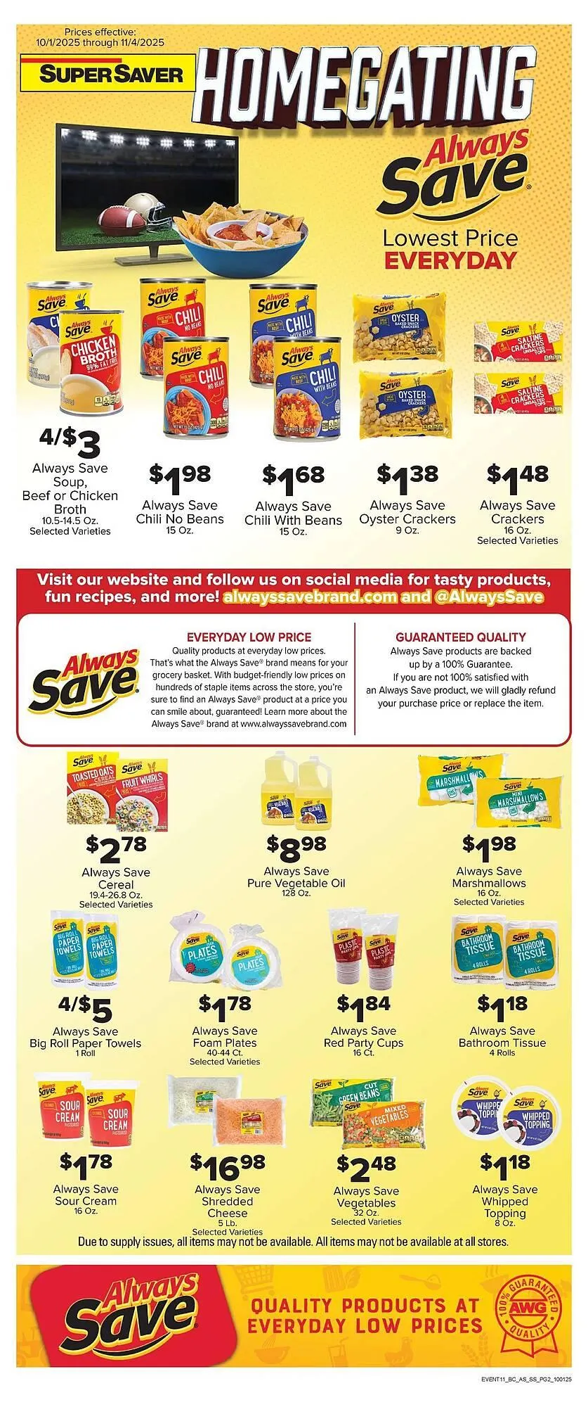 Weekly ad Super Saver weekly ad from October 1 to November 4 2025 - Page 2