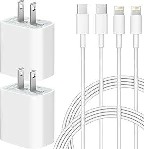 Charger iPhone Charger Fast Charging USB C Charger Block iPhone Charger Cord Fast Charger Block C Chargers for iPhone 14/14Pro Max/iPhone 13/13Pro/12 Pro/iPad