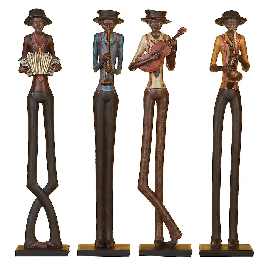 Grayson Lane 4 -Pack Brown Stone Eclectic Sculpture