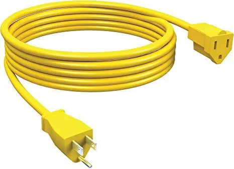 Stanley 33257 Grounded Outdoor Extension Power Cord, 25-Feet, Yellow