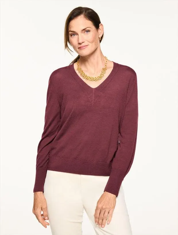 Merino Wool V-Neck Pullover