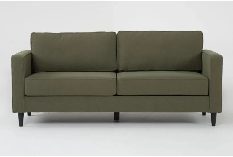 Calais II Sage Green Boucle Fabric Modern 78" Sofa