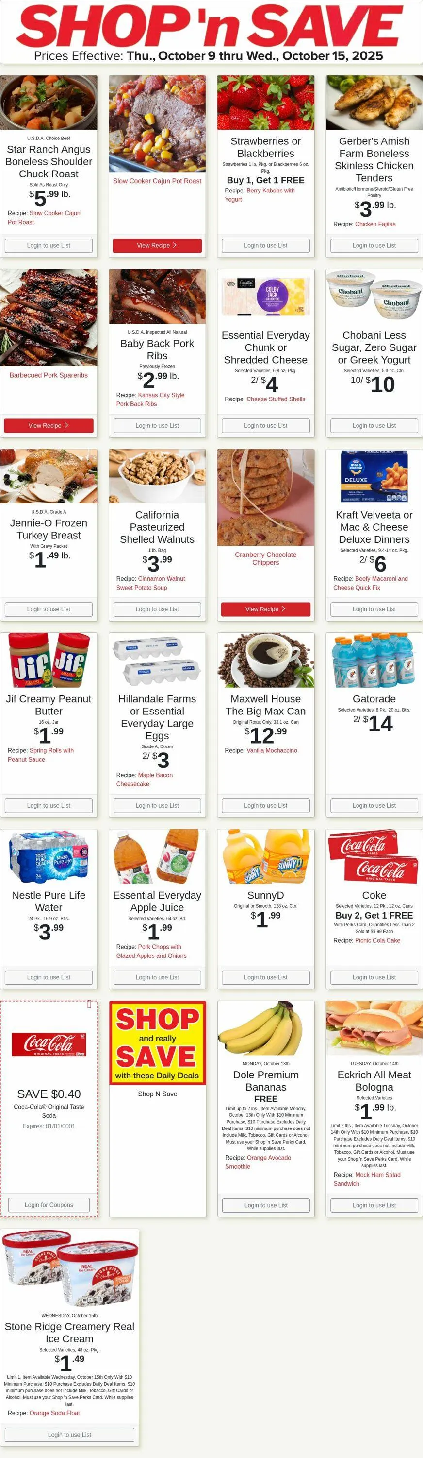 Weekly ad Shop'n Save from October 13 to October 19 2025 - Page 1