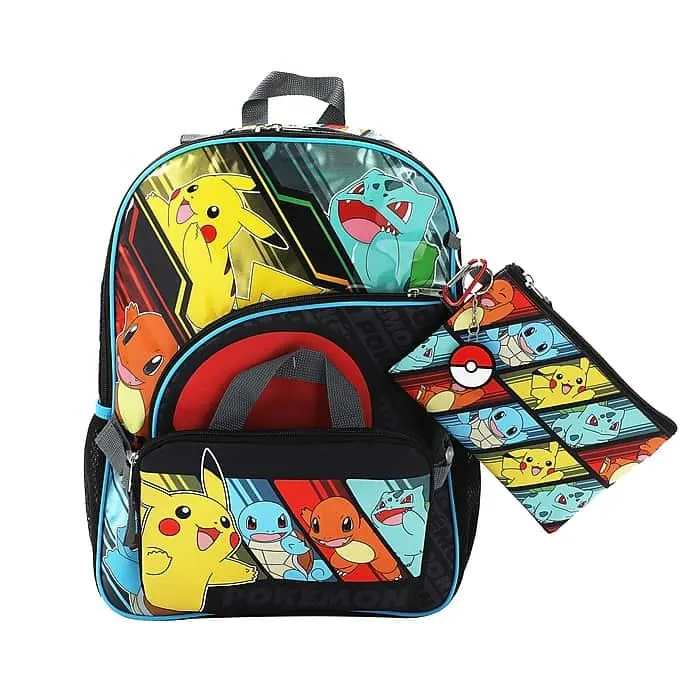 Bioworld Pokemon Kids 5-Piece Backpack Set,