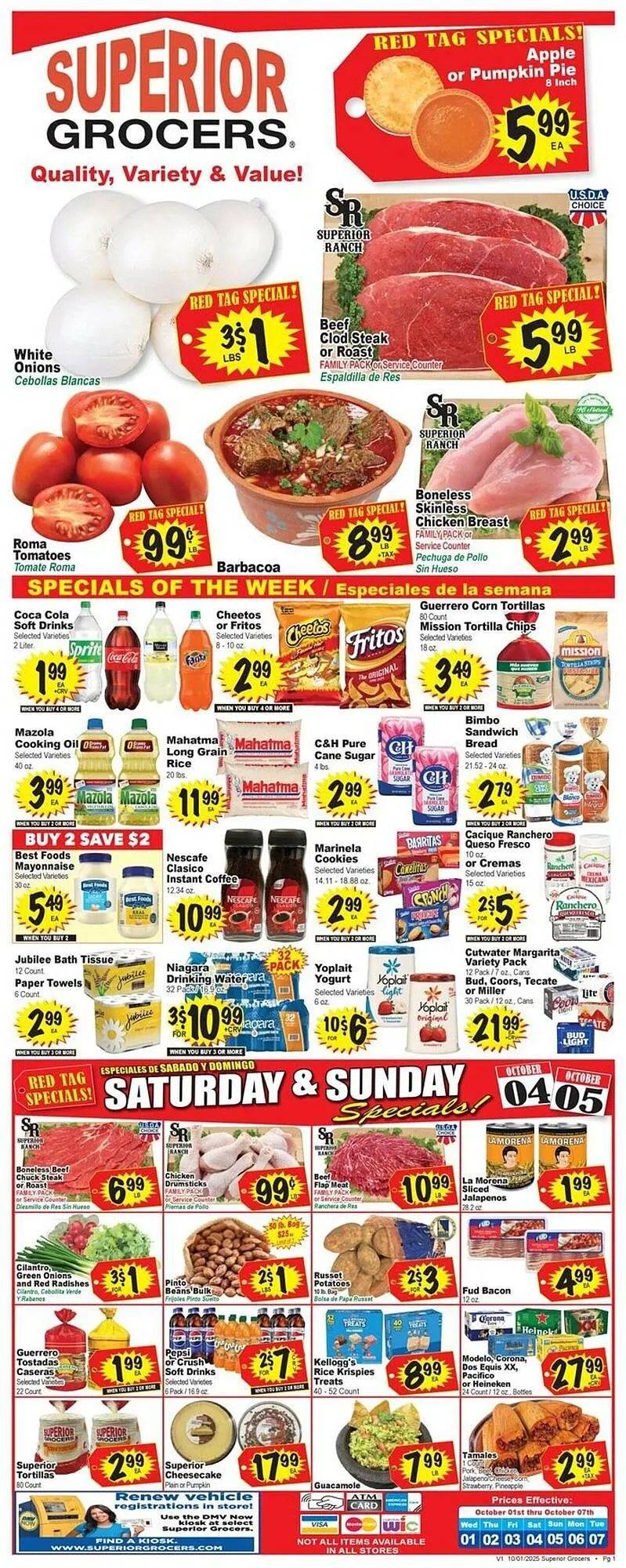 Weekly ad Superior Grocers weekly ad from October 1 to October 7 2025 - Page 1