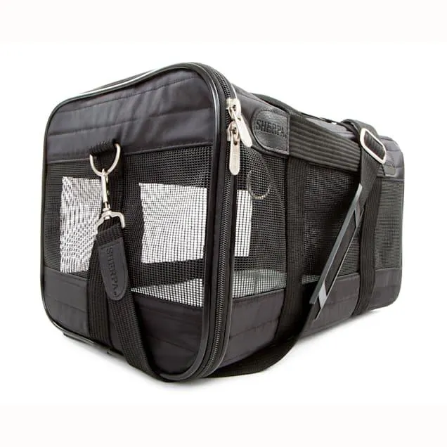 Sherpa Black Original Deluxe Airline Approved & Guaranteed On Board Travel Pet Carrier, 17" L X 11" W X 10.5" H