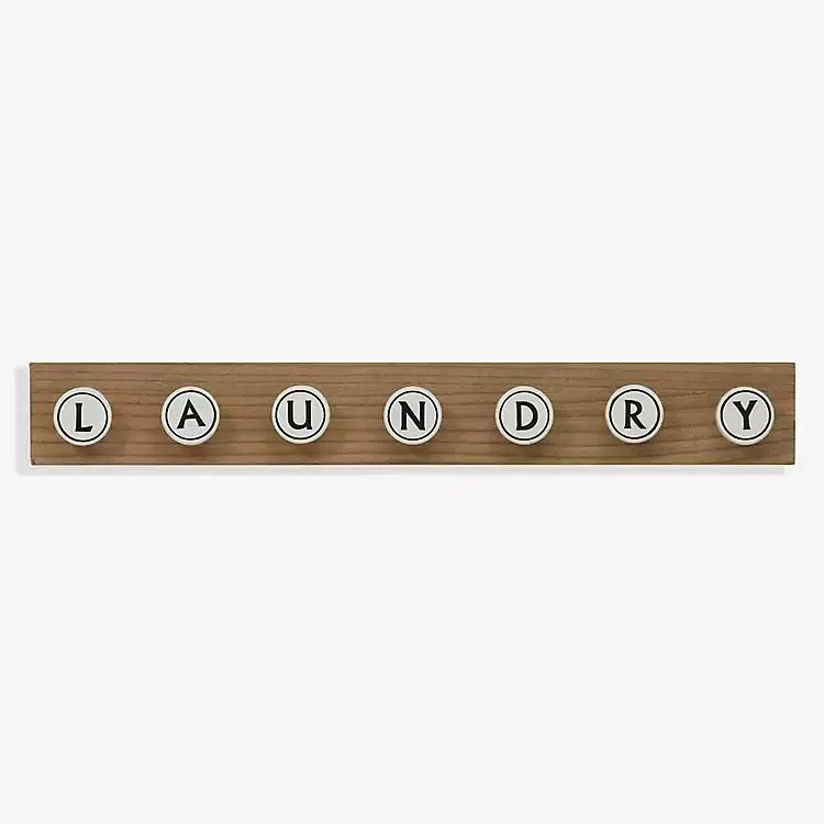 Wood Laundry Knob Wall Hooks