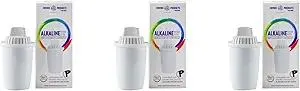 New Wave Enviro Alkaline Pitcher Replacement Cartridge 3 Pack, 80 Gallon Filter Life per Cartridge, Easy Installation, White