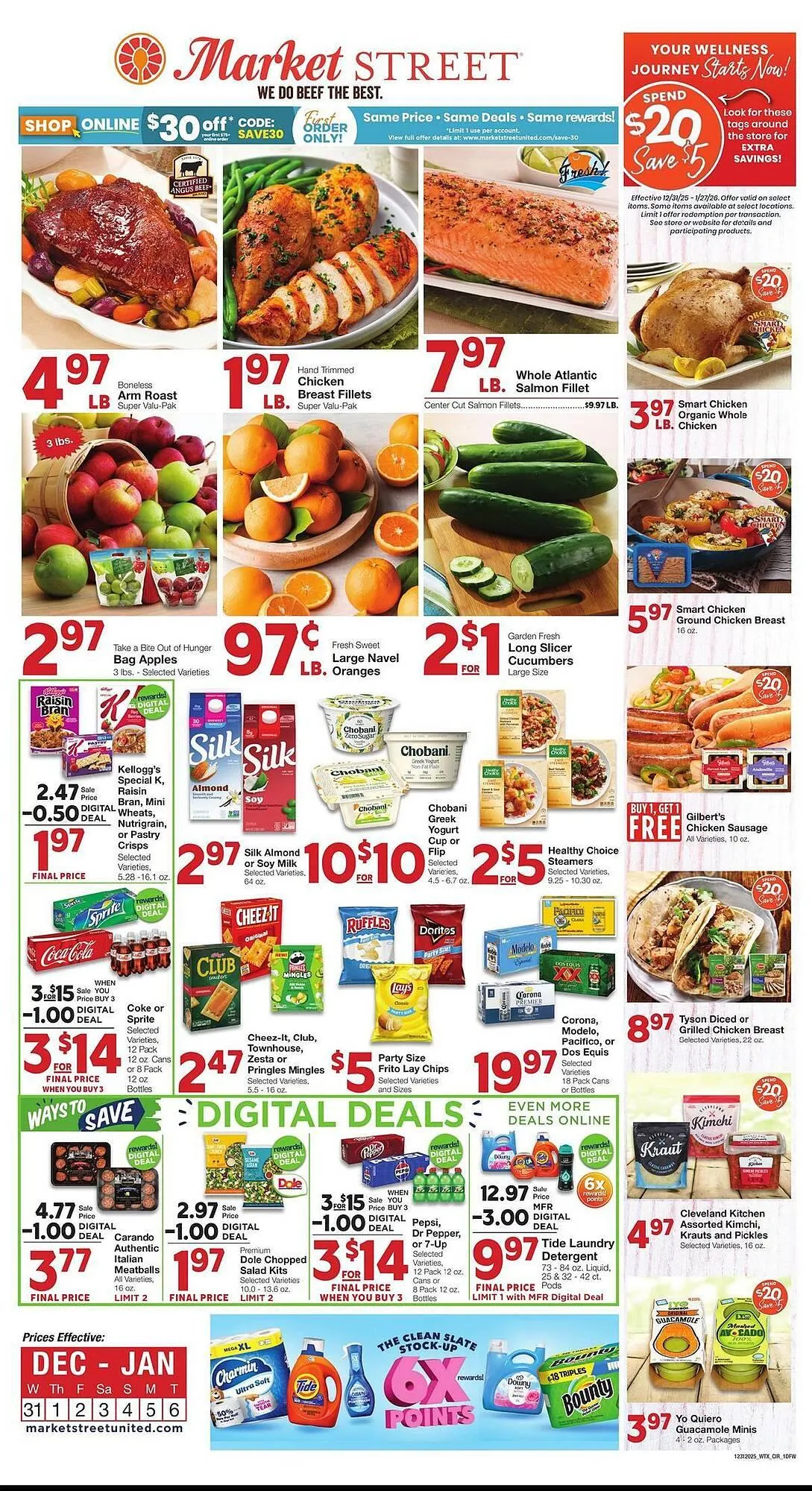Weekly ad Market Street weekly ad from December 31 to January 6 2026 - Page 1