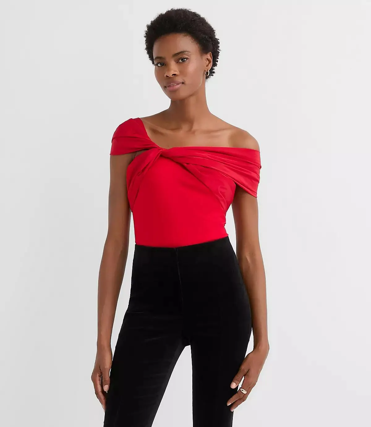 Taffeta Ponte Off The Shoulder Top