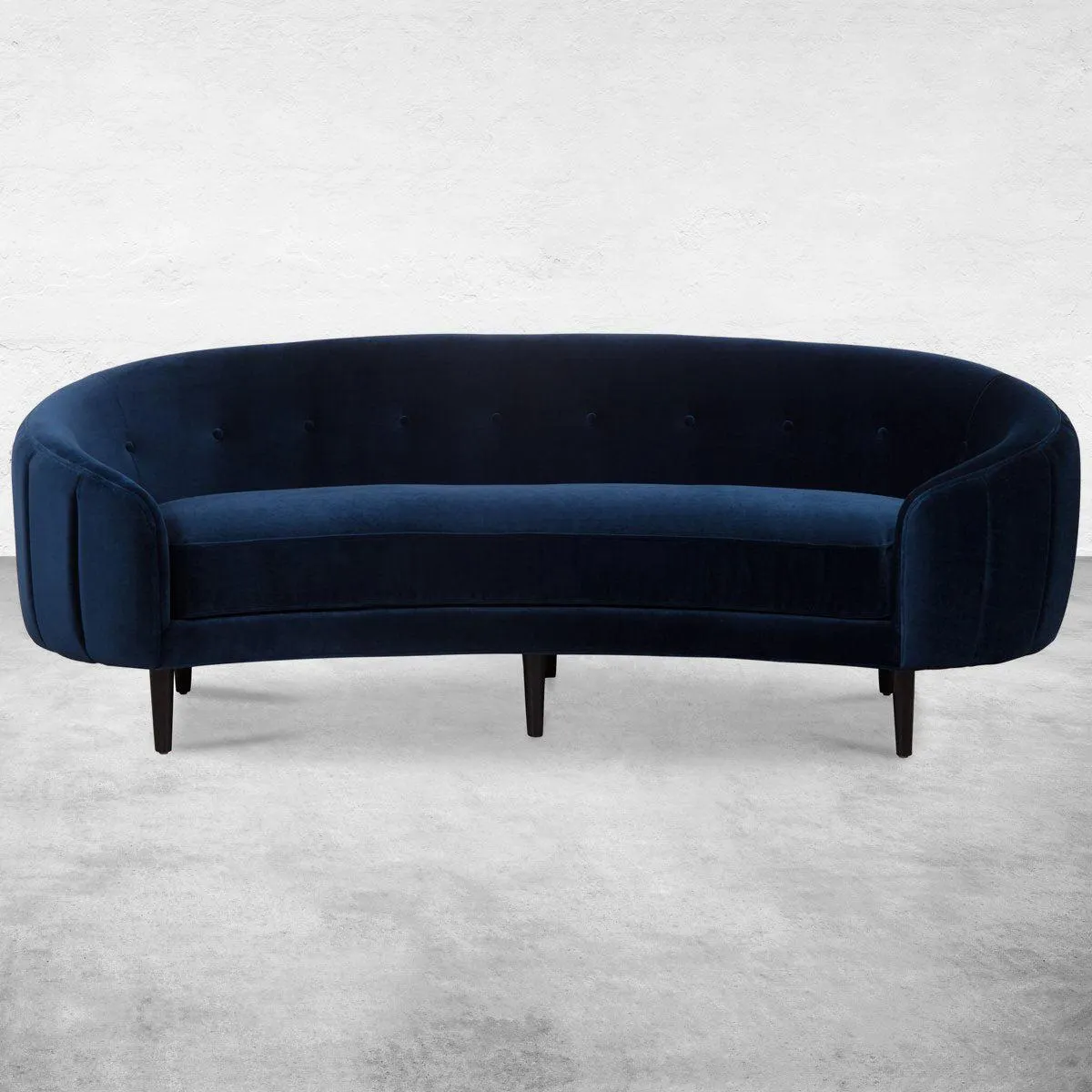 Art Deco Petite Sofa with Channel Tufted Back