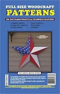 3D Large Wood Star Woodworking Project Plan