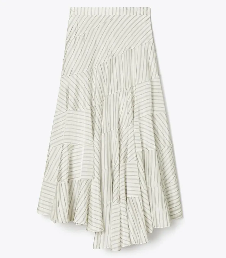 ASYMMETRICAL VISCOSE SKIRT