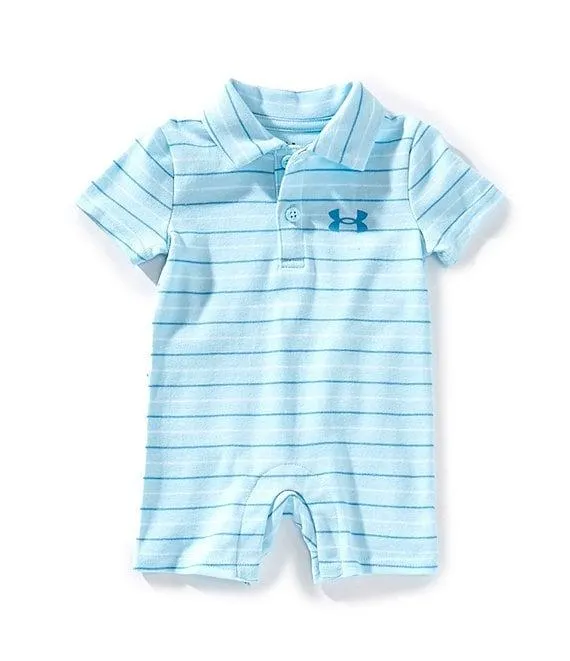 Baby Boys Newborn-9 Months Short Sleeve Striped Shortall