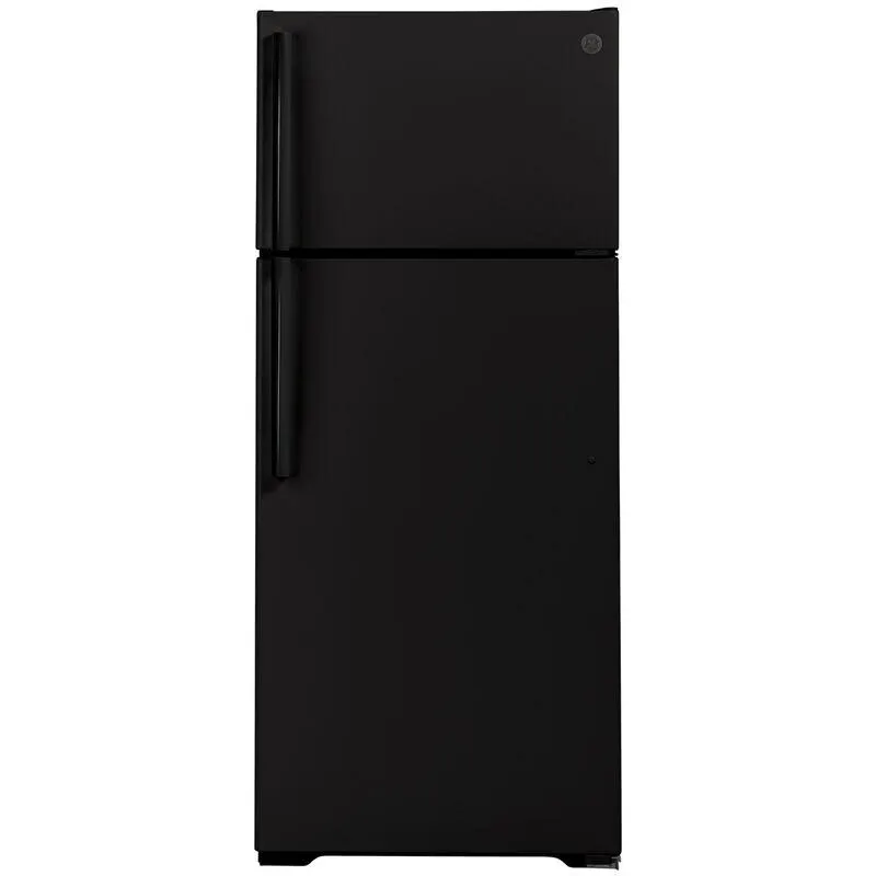 GE 28 in. 17.5 cu. ft. Top Freezer Refrigerator - Black