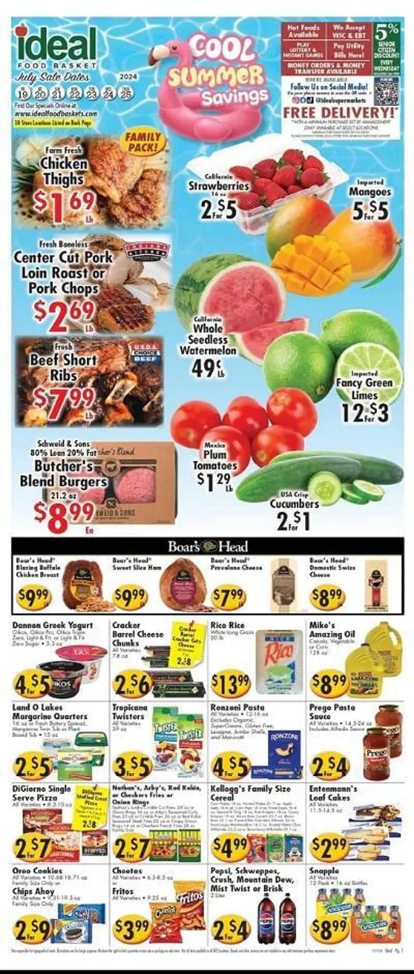 Weekly ad Ideal Food Basket Weekly Ad from July 19 to July 25 2024 - Page 1