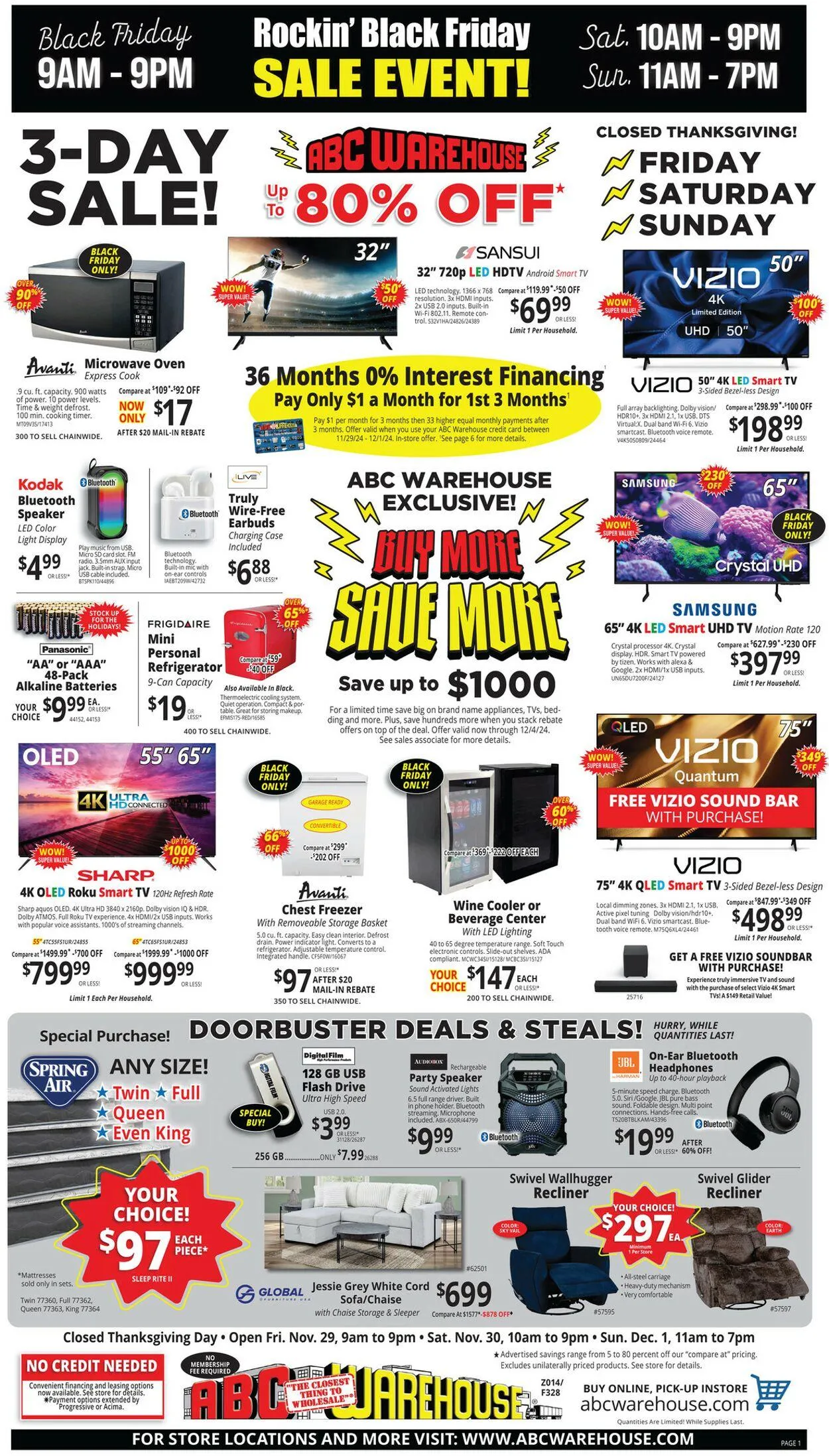 Weekly ad ABC Warehouse Current weekly ad from November 24 to November 30 2024 - Page 1