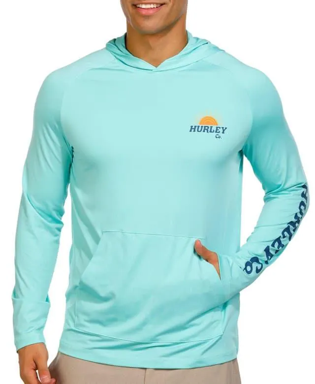 Hurley Mens Long Sleeve Sunrise Performance Hooded Shirt