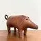 Leather Pig Footstool attributed to Dimitri Omersa, 1960s