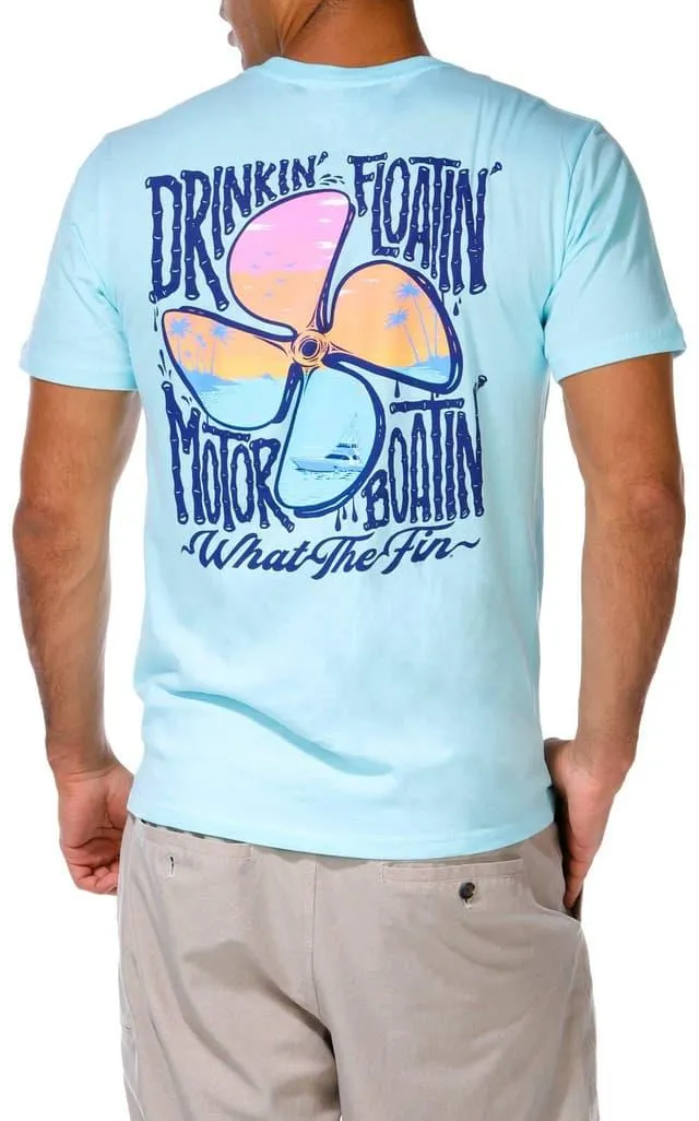 What The Fin Mens Boatin Short Sleeve Tee