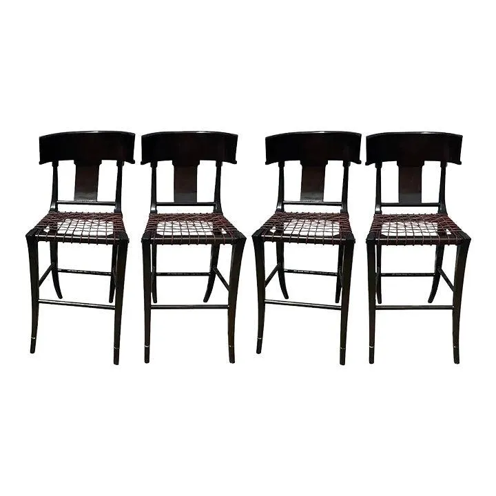 Mid Century Modern Klismos Counter Stools Set of 4