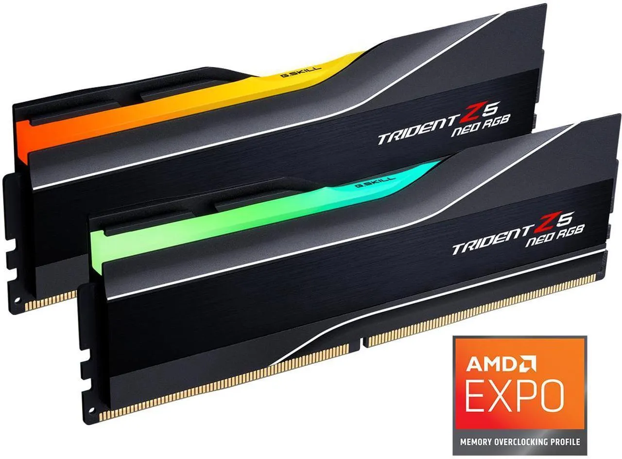 G.SKILL Trident Z5 Neo RGB Series 64GB (2 x 32GB) 288-Pin PC RAM DDR5 6000 (PC5 48000) Desktop Memory Model F5-6000J3040G32GX2-TZ5NR