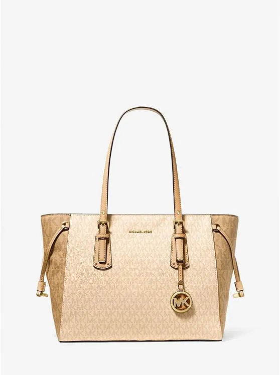 Voyager Medium Color-Block Logo Tote Bag