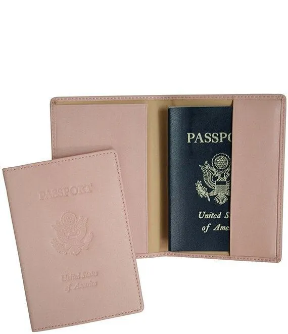 RFID Blocking Black Lettered Passport Case