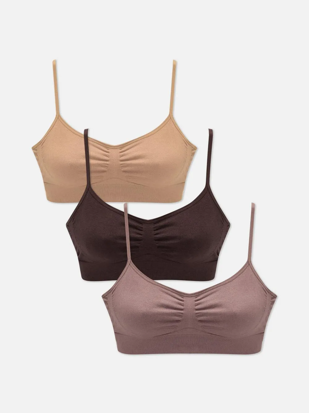 3-Pack Seam Free Unpadded Bralette