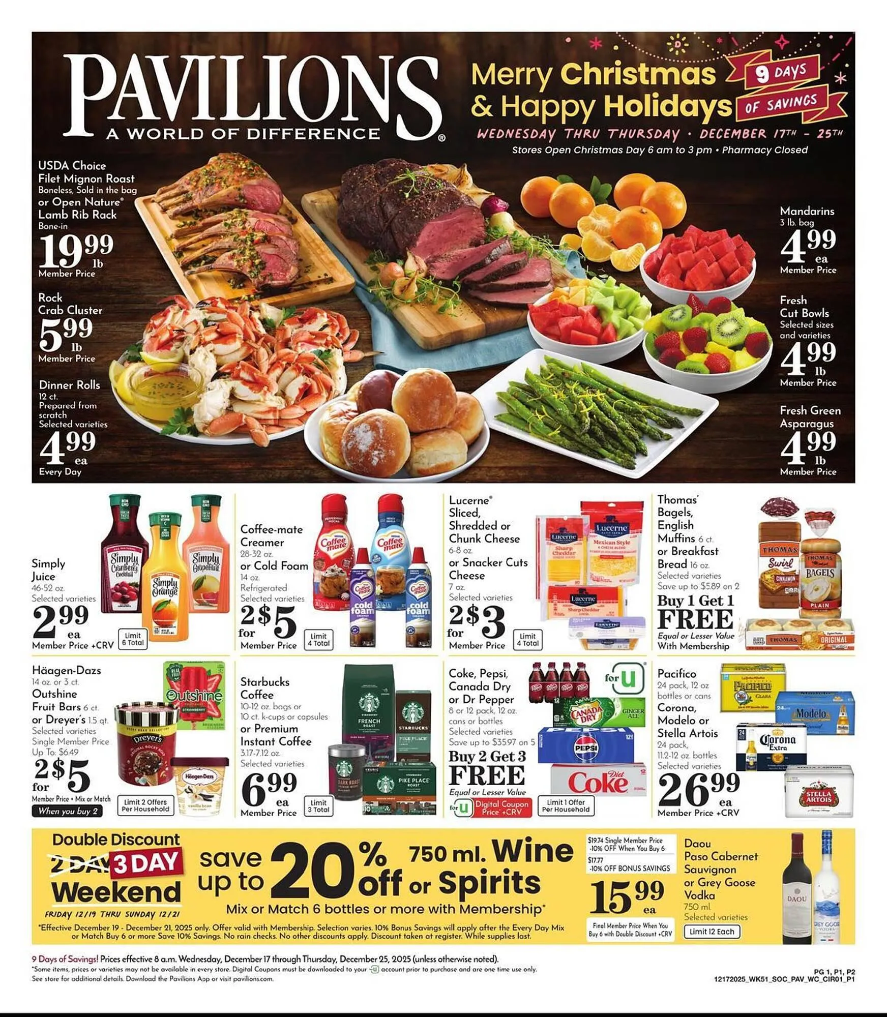 Weekly ad Pavilions weekly ad from December 17 to December 25 2025 - Page 1