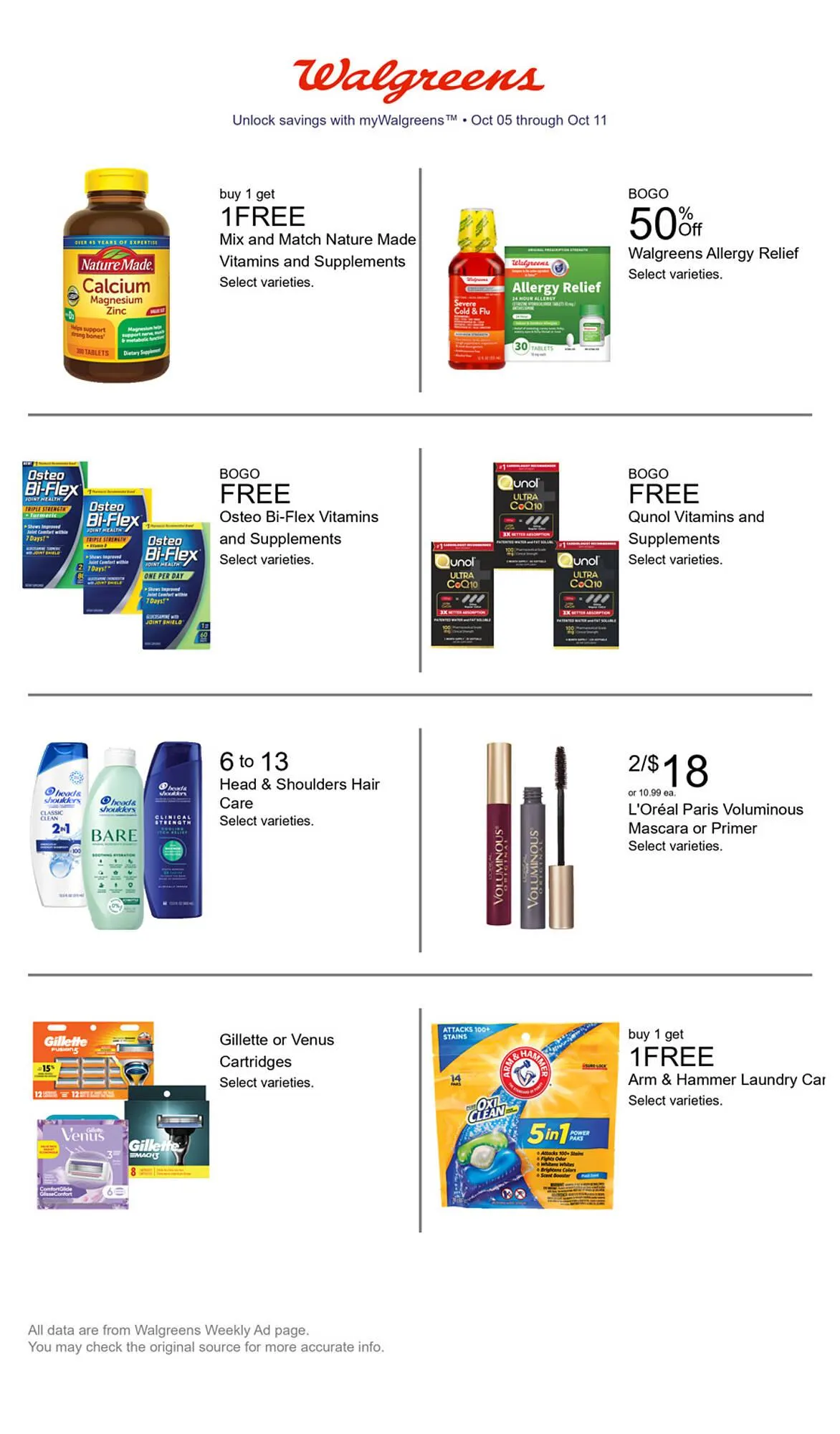 Weekly ad Walgreens weekly ad from October 5 to October 11 2025 - Page 1