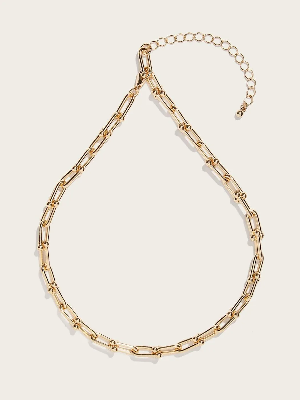 Gold-Tone Paperclip Necklace