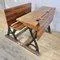 Vintage Dutch School Bench and Desk, 1920s, Set of 2