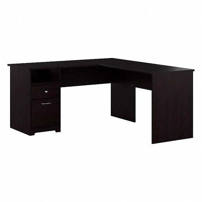 Bush Furniture Cabot 60"W L Shaped Computer Desk with Drawers,