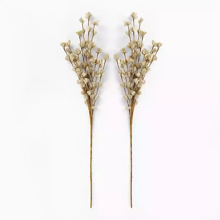 Gray Paper Flower Sprays, Set of 2