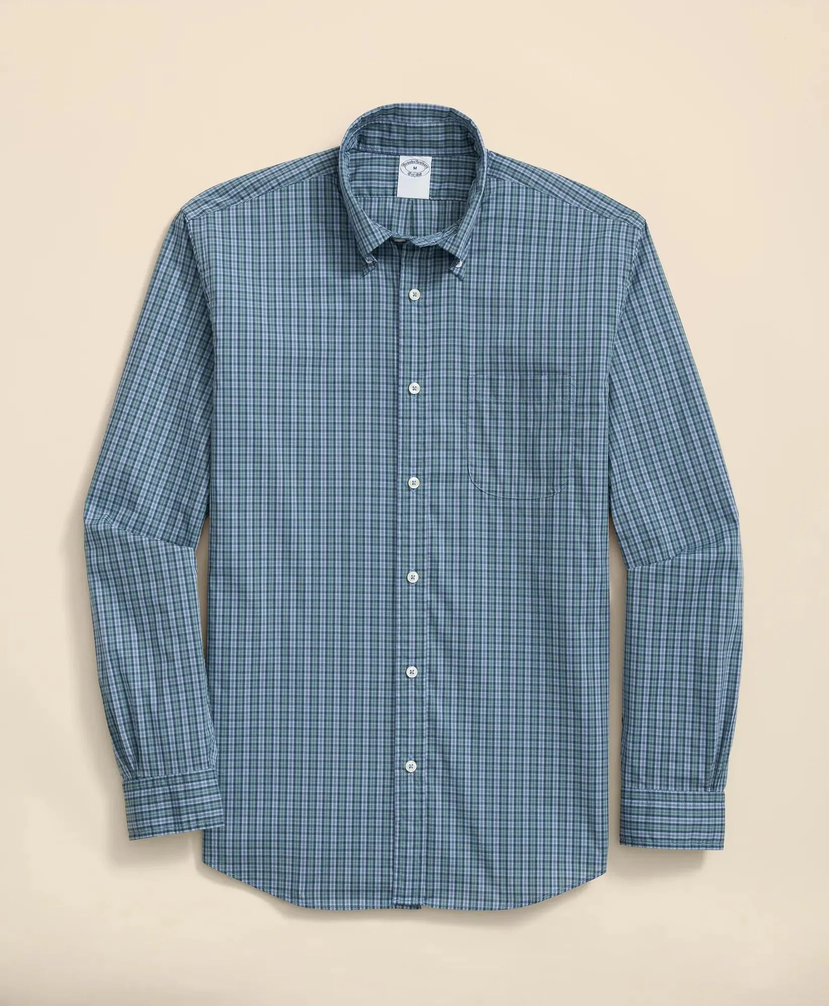 Performance Series Stretch Polo Button-Down Collar, Tartan Sport Shirt