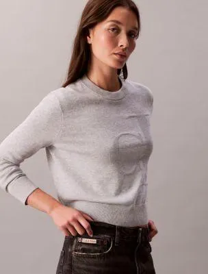 Smooth Cotton Monogram Sweater