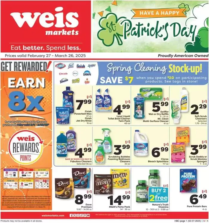Weekly ad Weekly Ads Weis Markets from February 26 to March 26 2025 - Page 1