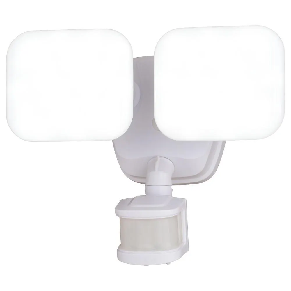 Patriot Lighting® Theta White 2-Light LED Outdoor Motion Sensor Flood Light