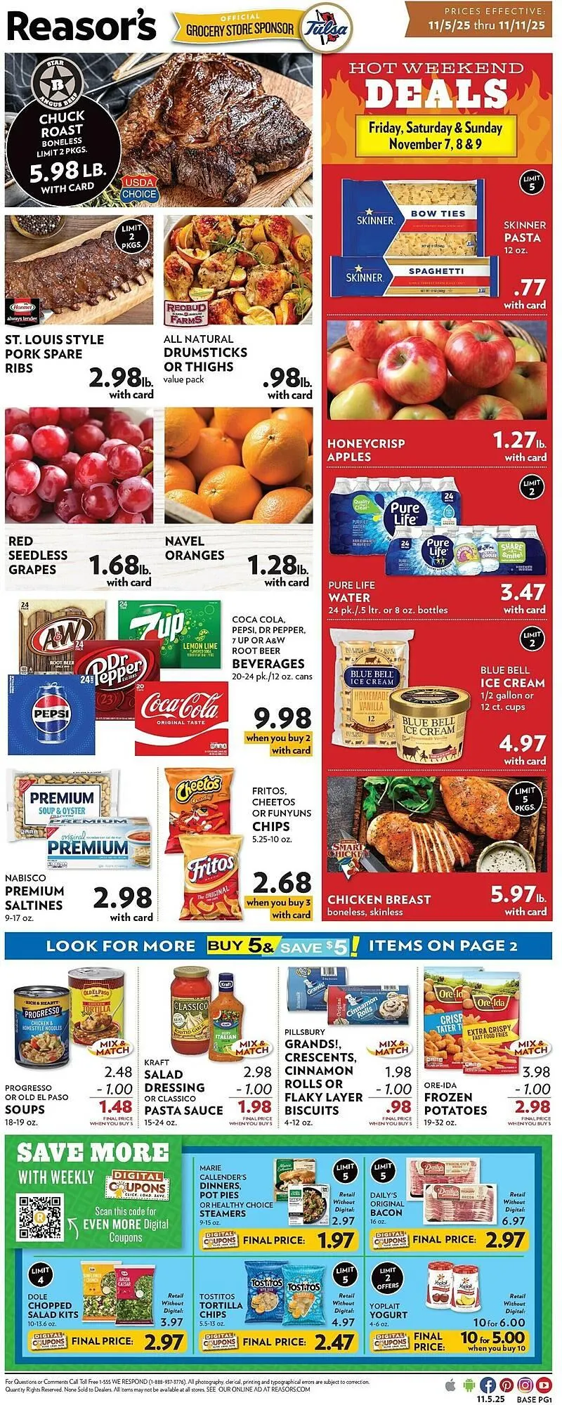 Weekly ad Reasors weekly ad from November 5 to November 11 2025 - Page 1