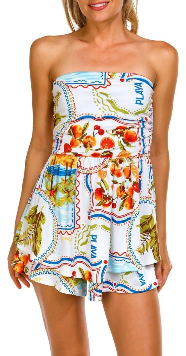 Derek Heart Juniors Summer Fruit Ruffle Romper