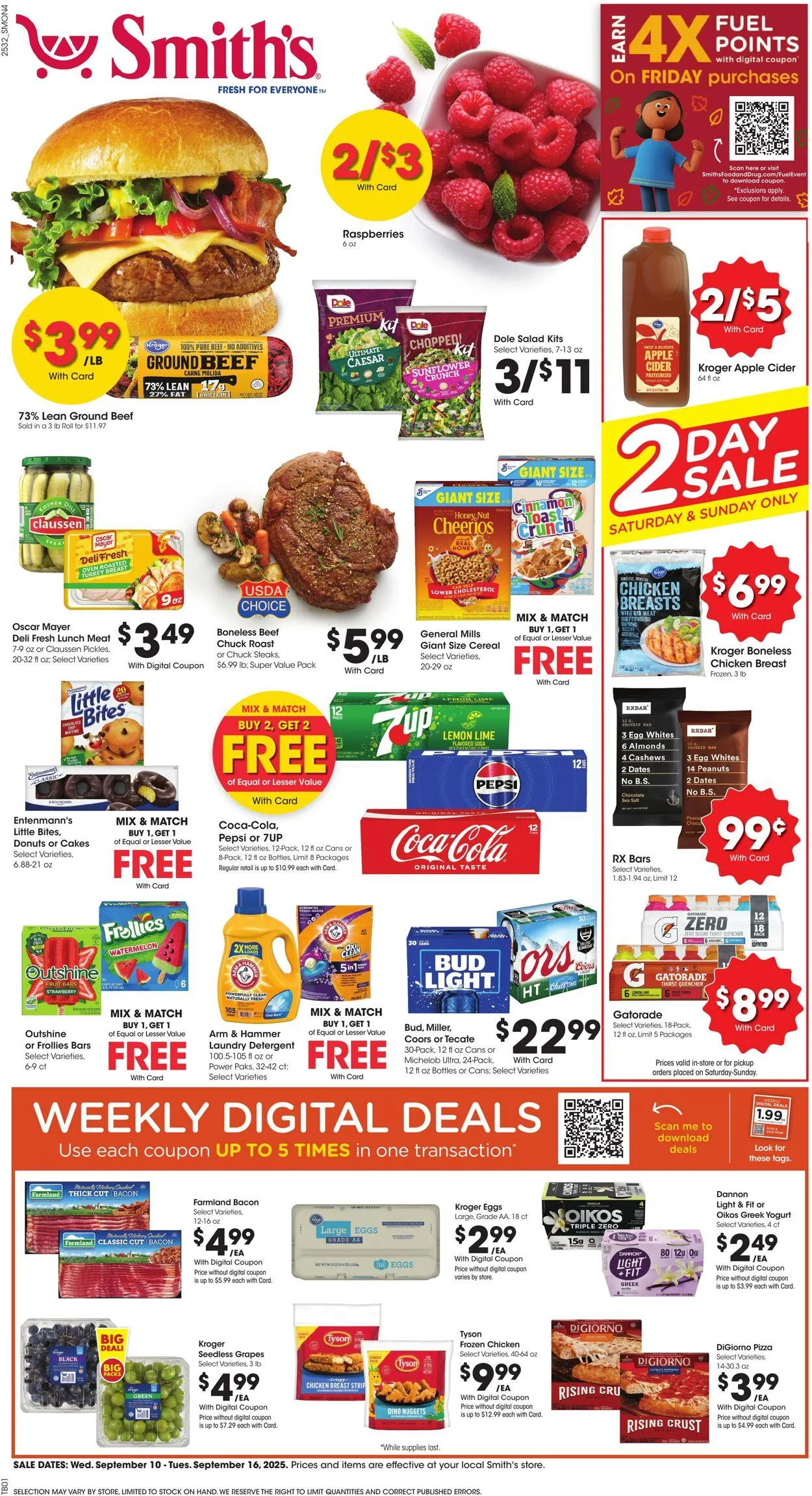 Weekly ad Smith's Current weekly ad from September 10 to September 16 2025 - Page 1